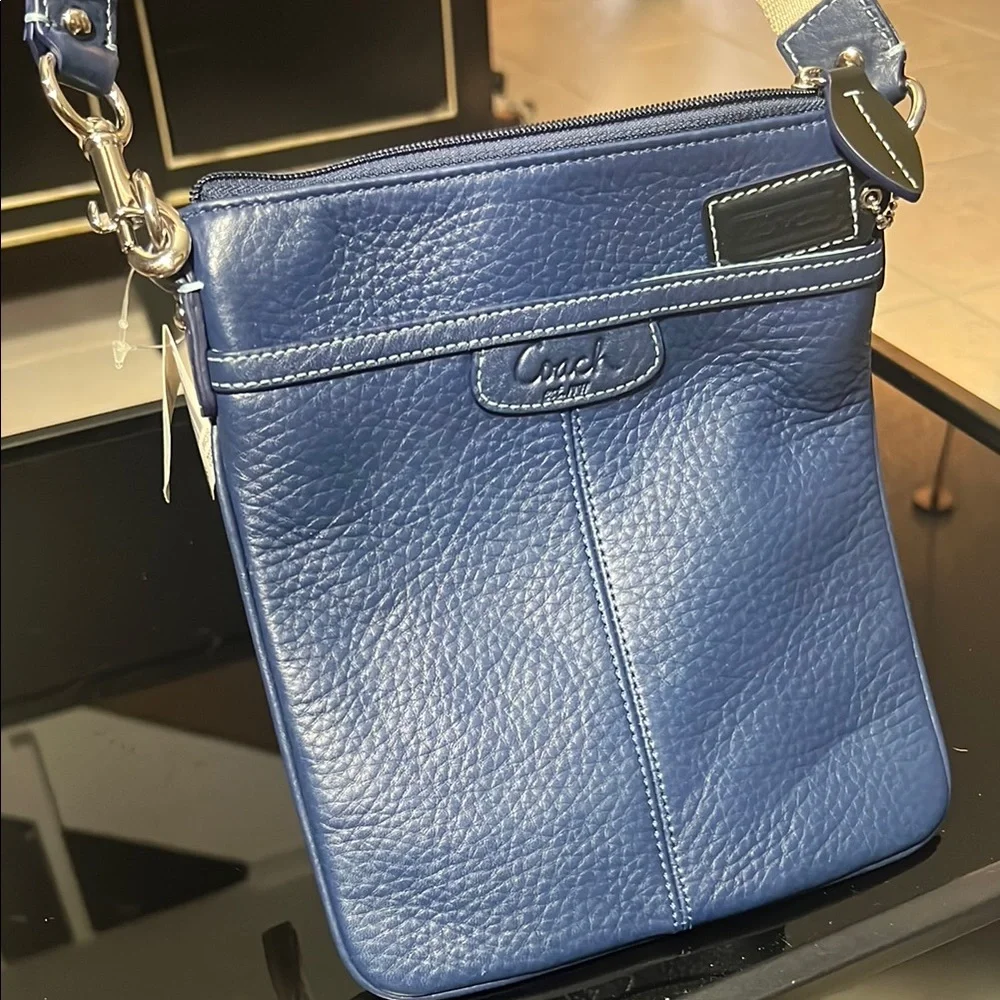 Coach Royal Blue Leather Crossbody Bag - Picture 6 of 7